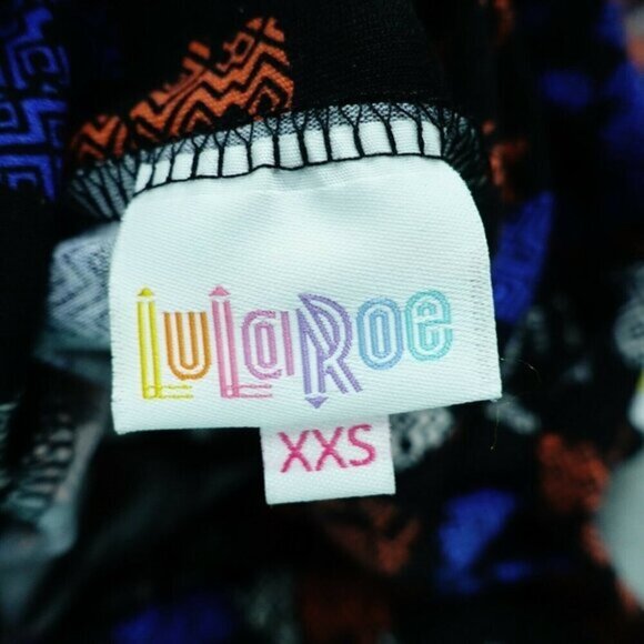 NWT Lularoe maxi skirt women's size small XXS black blue floral print stretch‎ - Picture 6 of 6